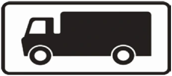 Kuwait traffic sign 304: Delivery vehicles only