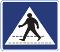 Kuwait traffic sign 305: Pedestrian crossing
