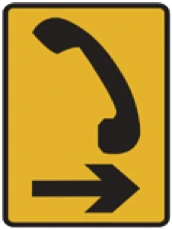 Kuwait traffic sign 307R: Emergency telephone