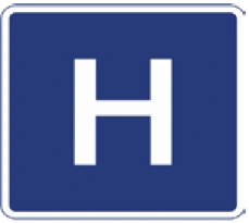 Kuwait traffic sign 309: Hospital