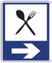 Kuwait traffic sign 311R: Restaurant