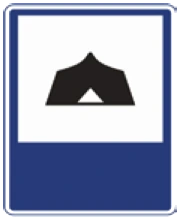 Kuwait traffic sign 314: Camp site