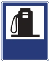 Kuwait traffic sign 318: Petrol station