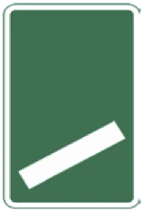 Kuwait traffic sign 326R: Distance to exit marker 1 bar