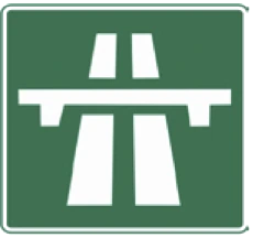 Kuwait traffic sign 444: Motorway begins