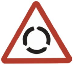 Kuwait traffic sign 507: Roundabout ahead