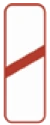 Kuwait traffic sign 523R: Distance marker railway crossing 1 bar