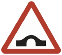 Kuwait traffic sign 533: Hump bridge ahead