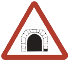 Kuwait traffic sign 535: Tunnel ahead