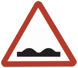 Kuwait traffic sign 537: Uneven road ahead