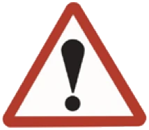 Kuwait traffic sign 543: Beware danger ahead