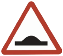 Kuwait traffic sign 546: Road hump ahead