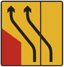 Kuwait traffic sign 571: Rejoin main carriageway